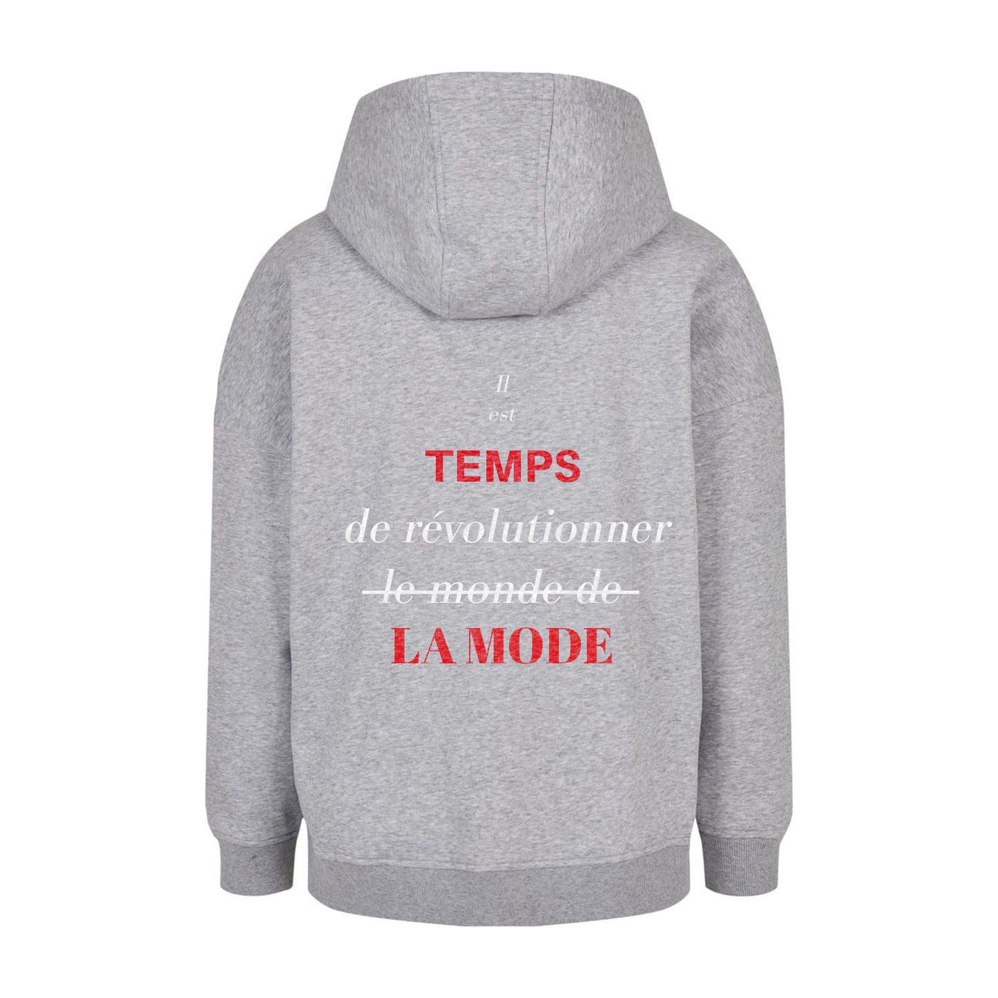 Hoody Oversize long - Gris - 300 g/m2