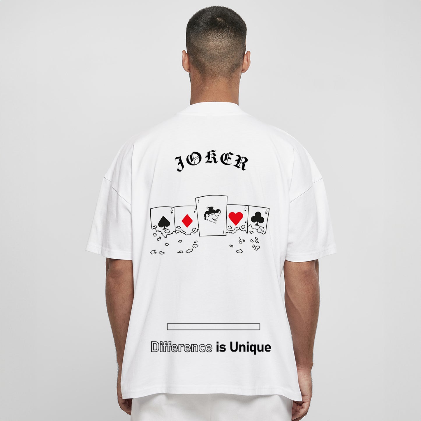 Joker : Tee-shirt oversize à col montant - Blanc