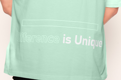 T-shirt - Difference is unique - Aqua verde - 240 g/m2