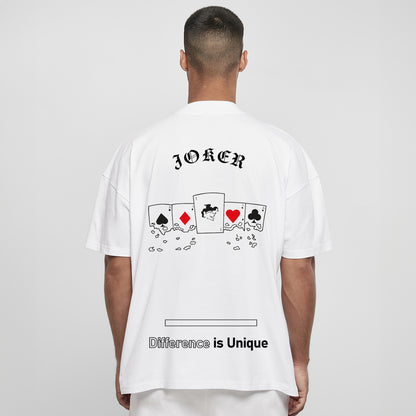 Joker : Tee-shirt oversize à col montant - Blanc